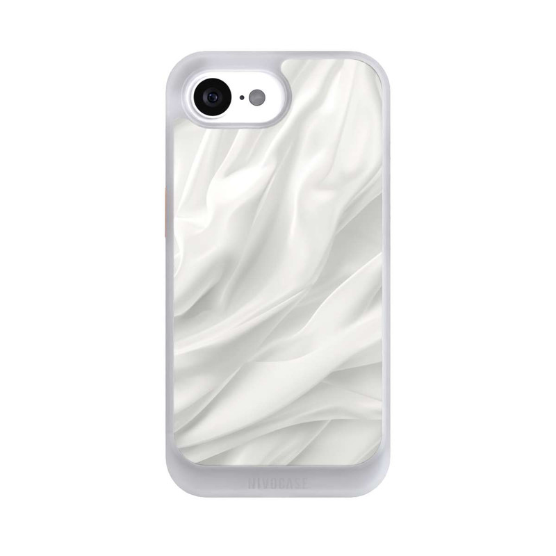 iPhone 16e NIVOcore White Satin Smooth Texture With AI