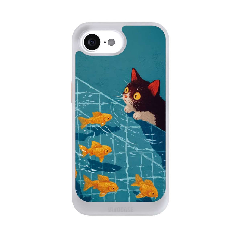 iPhone 16e NIVOcore Cat in a Pool with AI