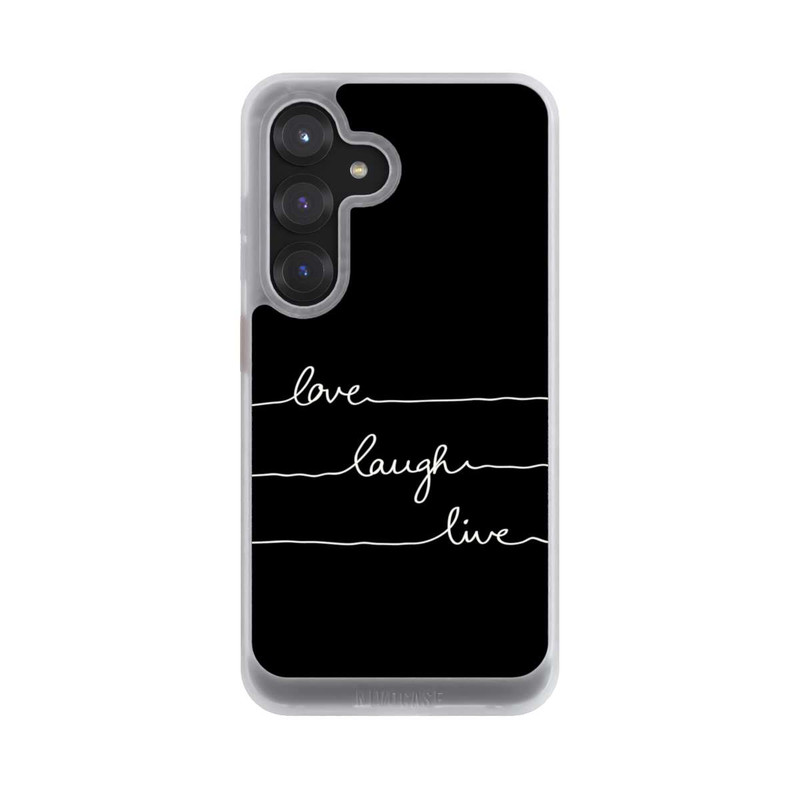 Galaxy S25 NIVOcore Love Laugh Live weiß/schwarz