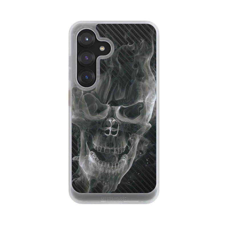 Galaxy S25 NIVOcore rauchender Totenkopf Carbon