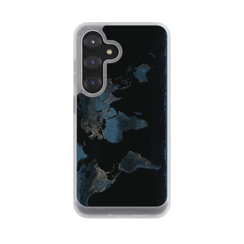 Galaxy S25 NIVOcore Carte du Monde Nuit