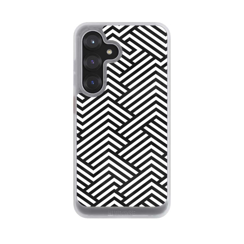 Galaxy S25 NIVOcore Schwarz und Weiß ZigZag