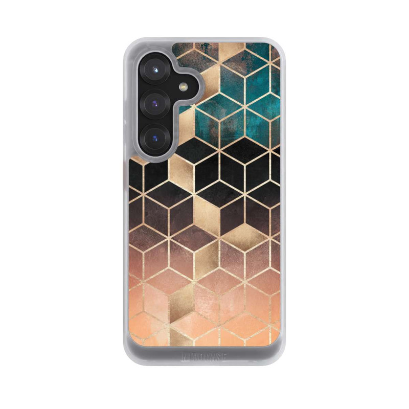 Galaxy S25 NIVOcore Ombre Traum Würfel Gold Druck