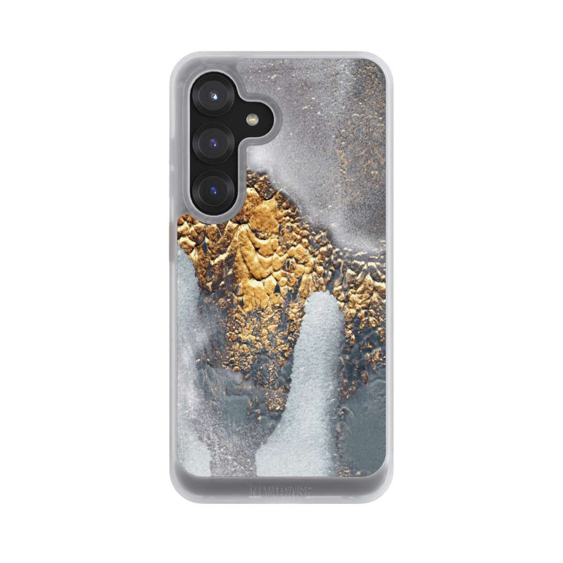 Galaxy S25 NIVOcore Beton-Gold-Glitzerlook