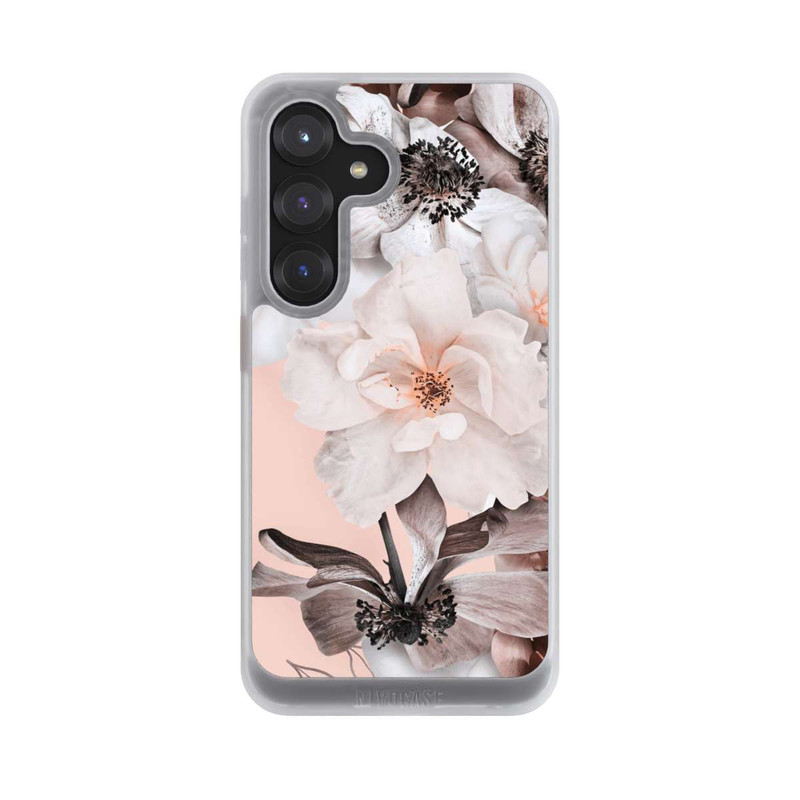 Galaxy S25 NIVOcore Mur de fleurs roses