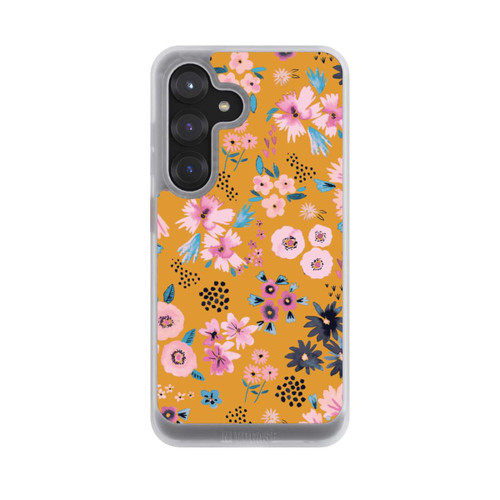 Samsung Galaxy S25 NIVOcore Petites Fleurs Jaune Moutarde