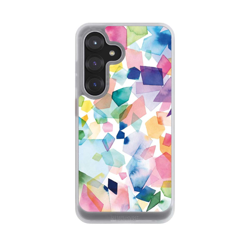Galaxy S25 NIVOcore Colorful Watercolor Gems Diamonds