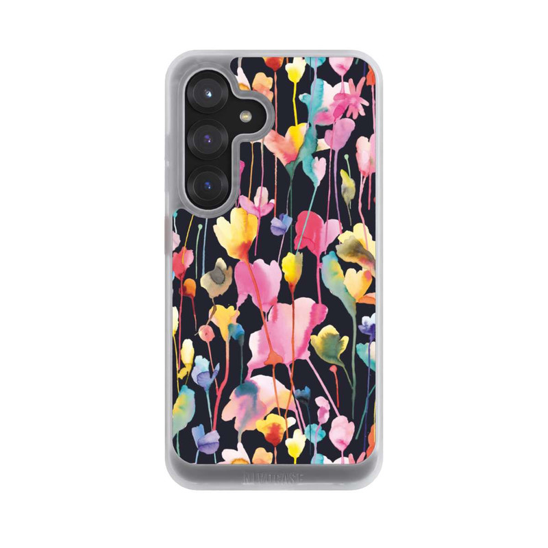 Galaxy S25 NIVOcore Wildblumen schwarz