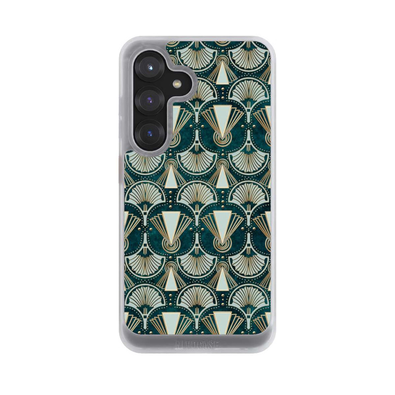 Galaxy S25 NIVOcore Art Deco Green Pattern