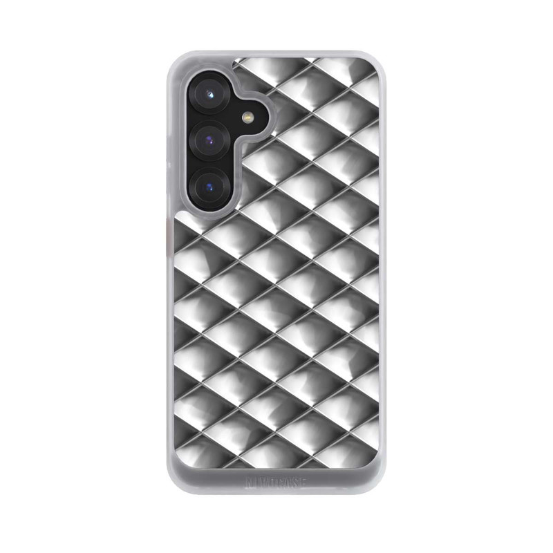Galaxy S25 NIVOcore Glamour Silver Squares