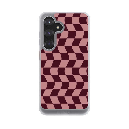 Samsung Galaxy S25 NIVOcore Schachbrett Rot-Rosa