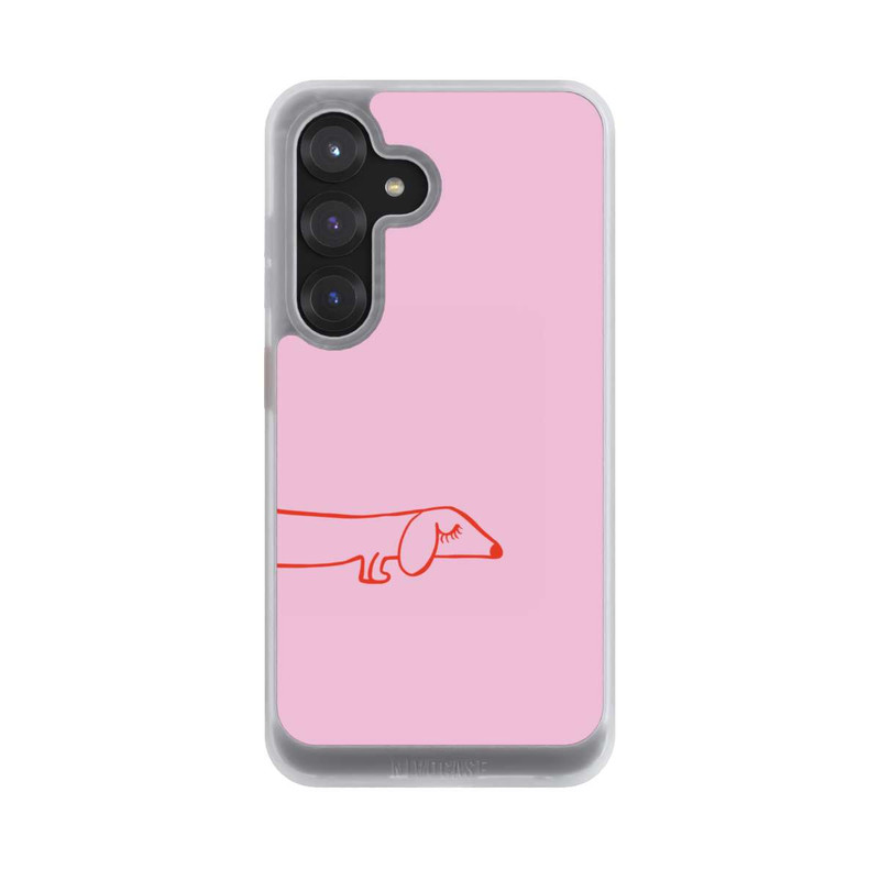 Galaxy S25 NIVOcore Dachshund Illustration Pink