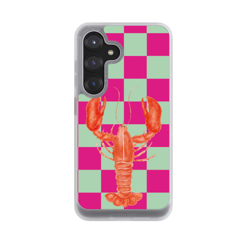 Samsung Galaxy S25 NIVOcore Pink Checkers Lobster