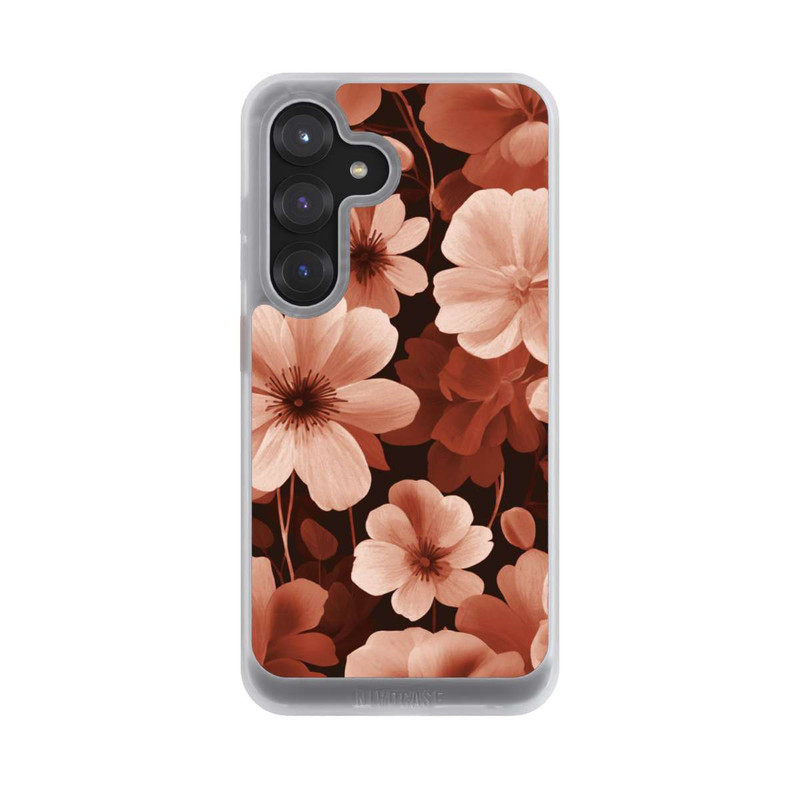 Galaxy S25 NIVOcore Rote Negativblumen mit KI