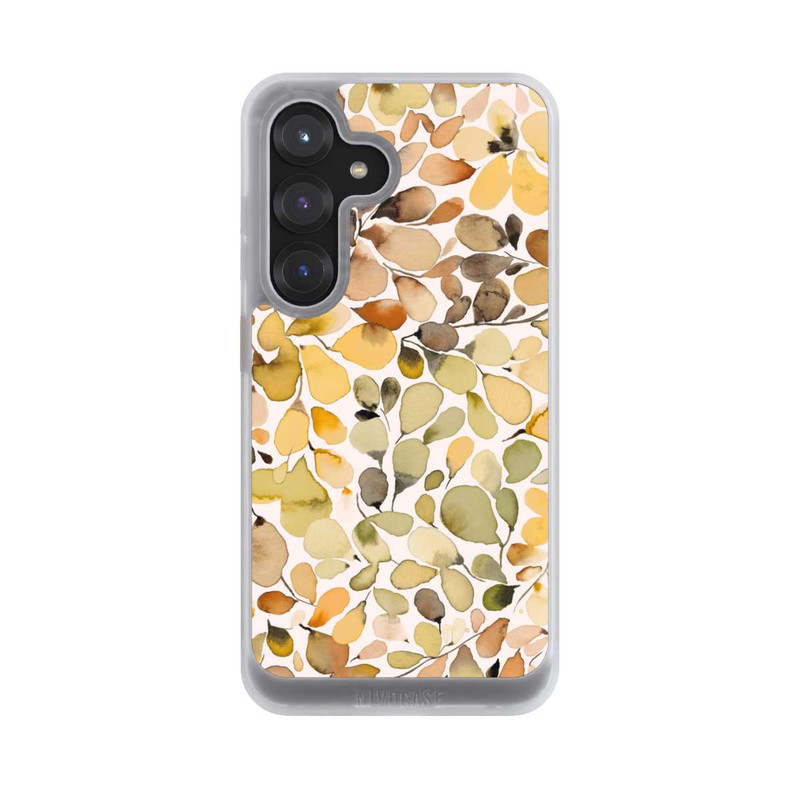 Galaxy S25 NIVOcore Eukalyptus Aquarellblätter Braun Herbst