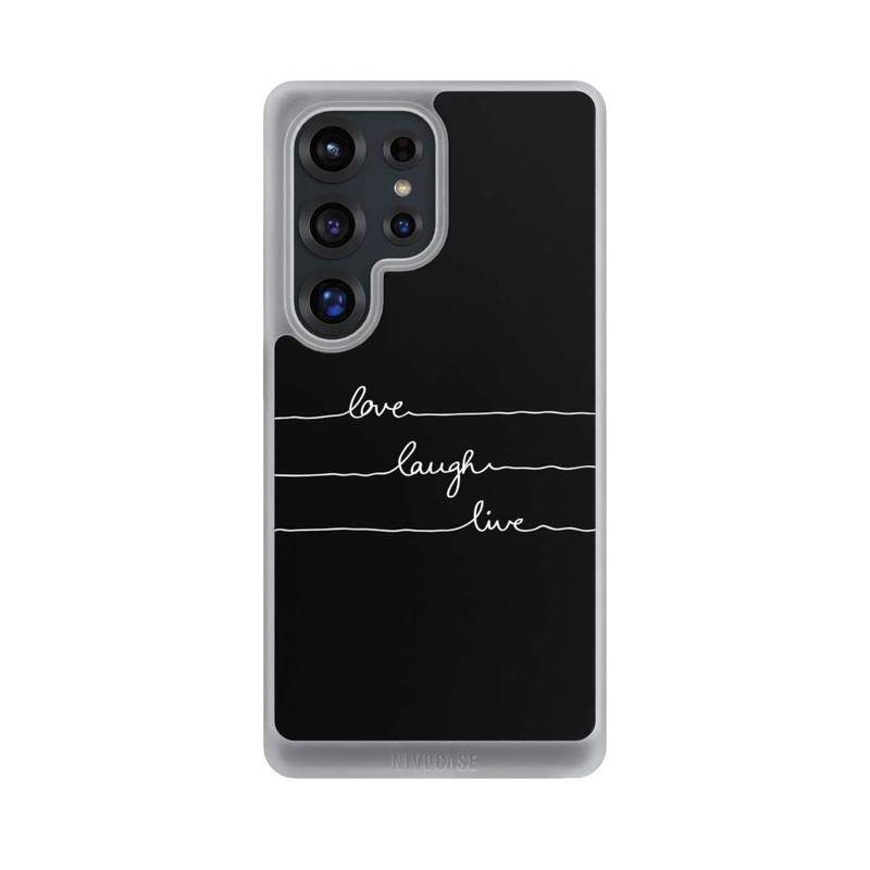 Galaxy S25 Ultra NIVOcore Love Laugh Live weiß/schwarz