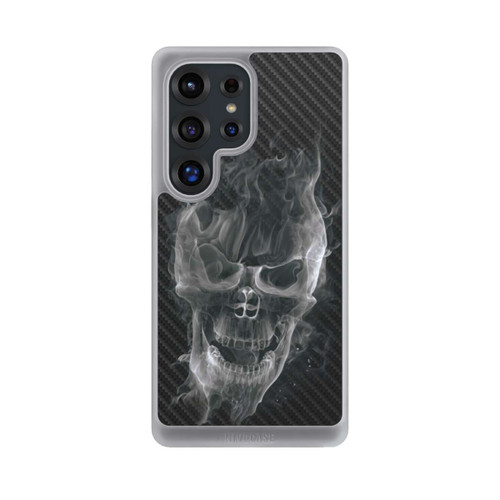 Samsung Galaxy S25 Ultra NIVOcore rauchender Totenkopf Carbon