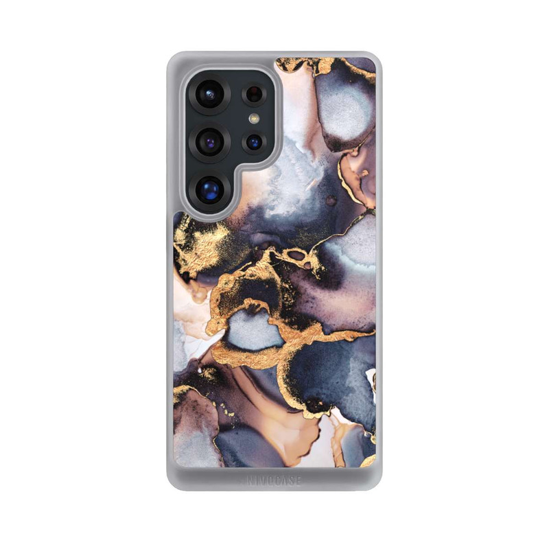 Galaxy S25 Ultra NIVOcore Verträumte Tinte Grau-Golddruck