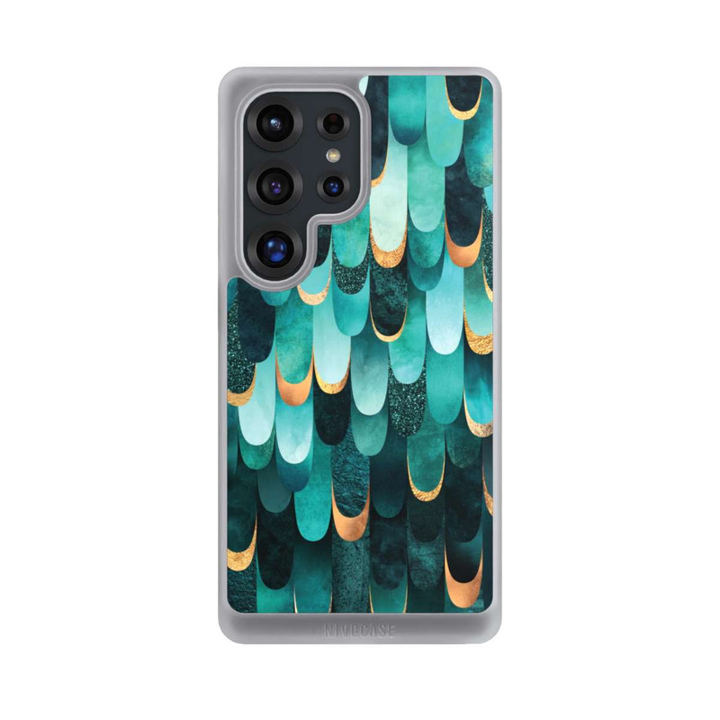 Galaxy S25 Ultra NIVOcore Gefiedert Türkis Golddruck
