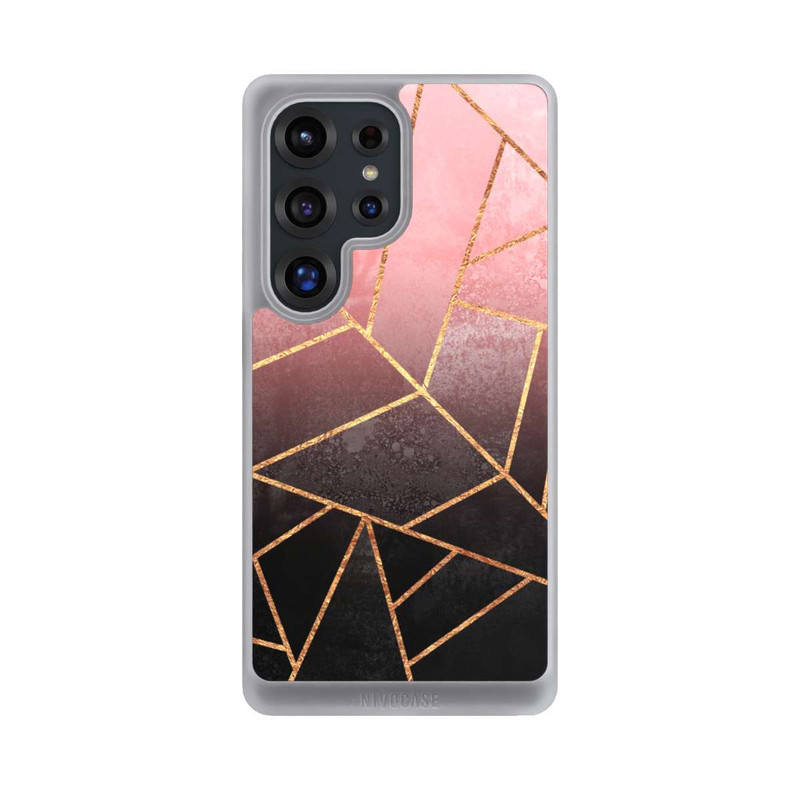 Galaxy S25 Ultra NIVOcore Imprimé Pierre Or Rose Et Noir