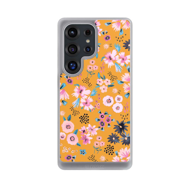 Galaxy S25 Ultra NIVOcore Petites Fleurs Jaune Moutarde