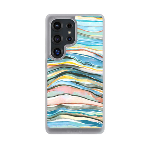 Samsung Galaxy S25 Ultra NIVOcore Achatschichten Aquarellblau
