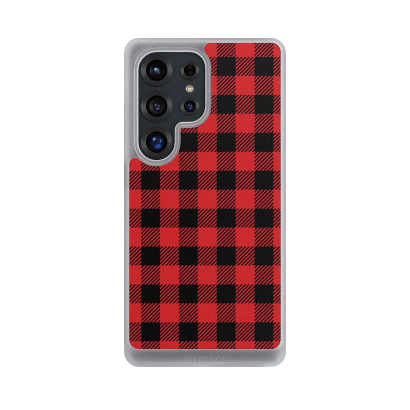 Galaxy S25 Ultra NIVOcore Red Lumberjack Pattern