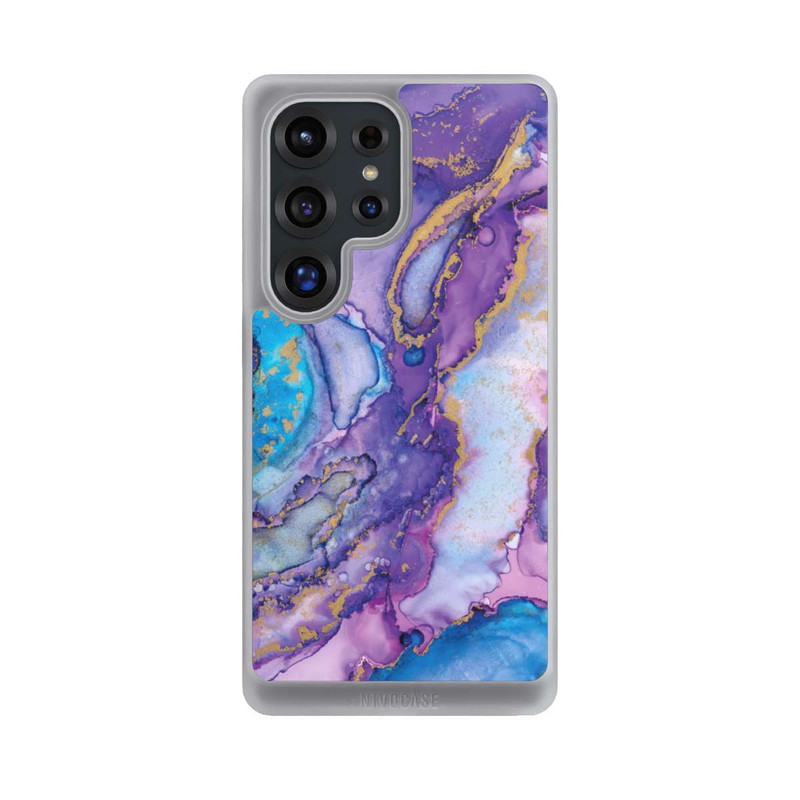 Galaxy S25 Ultra NIVOcore Encre tourbillonnante violette et bleue