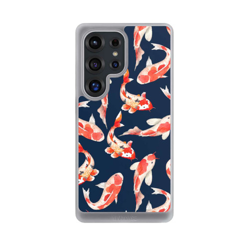Samsung Galaxy S25 Ultra NIVOcore Koi auf blauem Hintergrund