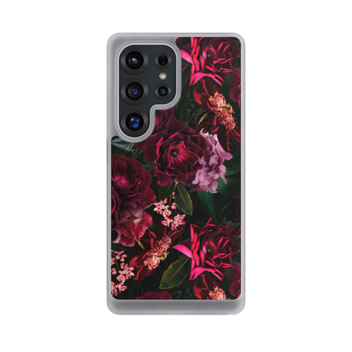 Samsung Galaxy S25 Ultra NIVOcore Dunkelrote und rosa Blüten