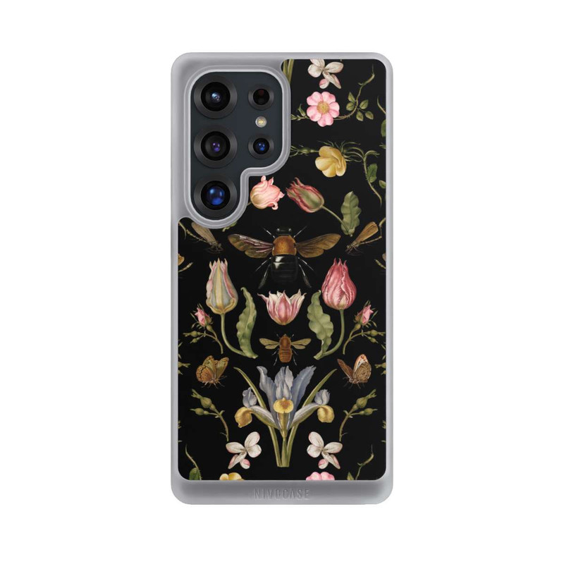 Galaxy S25 Ultra NIVOcore Wildblumen und Biene Schwarz