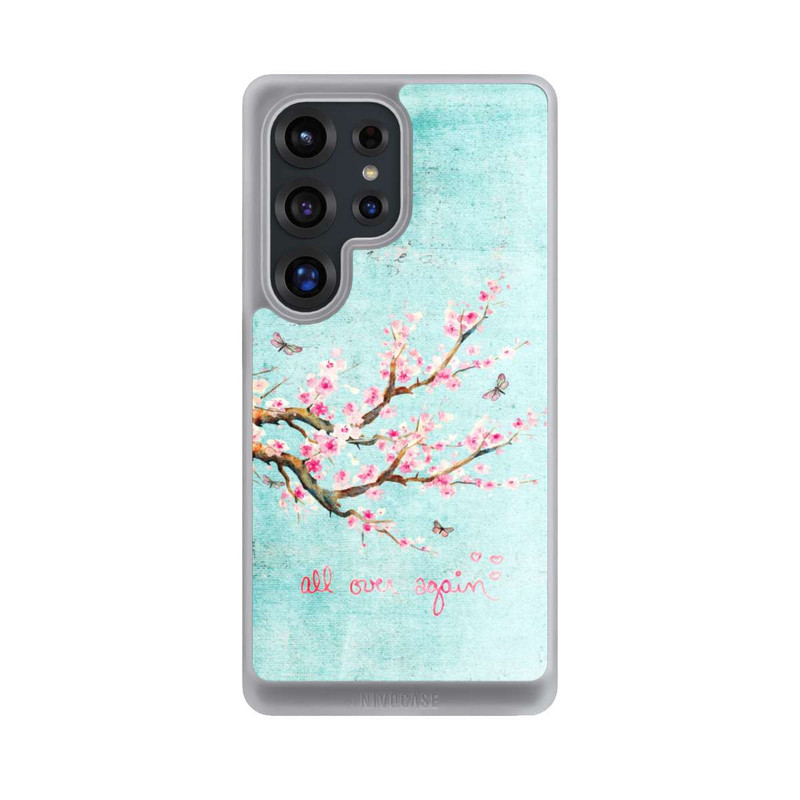 Galaxy S25 Ultra NIVOcore Kirschblütenbaummuster Blau