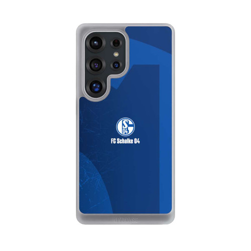 Samsung Galaxy S25 Ultra NIVOcore Schalke 04 Blauer Hintergrund Mit Logo