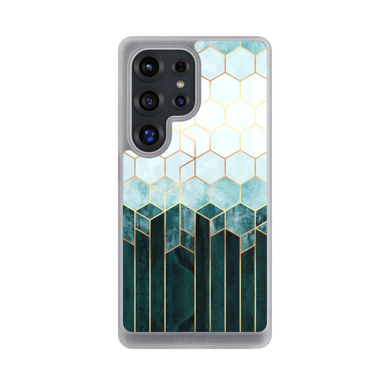Galaxy S25 Ultra NIVOcore Blaugrüne Sechsecke
