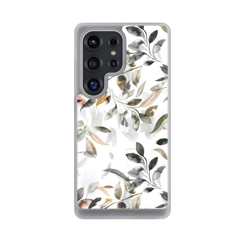 Galaxy S25 Ultra NIVOcore Watercolor Neutral Leaves