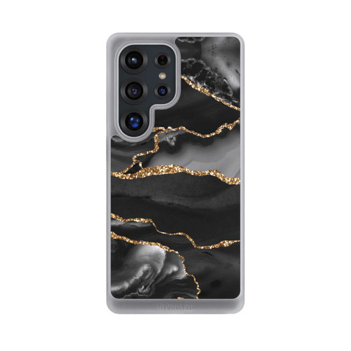 Samsung Galaxy S25 Ultra NIVOcore Dunkle Marmorstreifen im Goldlook