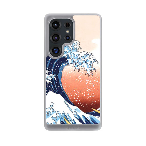 Samsung Galaxy S25 Ultra NIVOcore La Grande Vague de Kanagawa Rouge