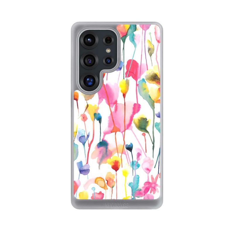 Galaxy S25 Ultra NIVOcore Aquarell Wildblumen bunt
