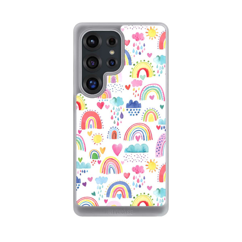 Galaxy S25 Ultra NIVOcore Lovely Rainbows Multi Red