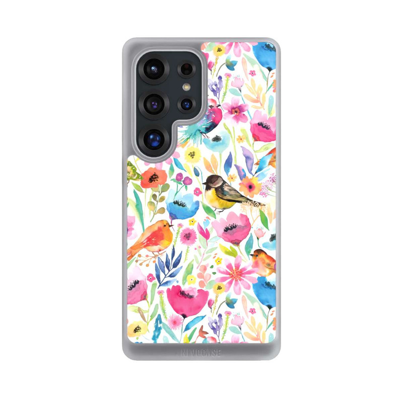 Galaxy S25 Ultra NIVOcore Oiseaux et fleurs fantaisistes