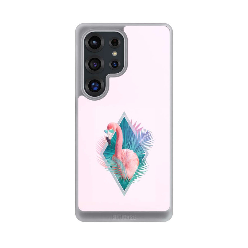 Galaxy S25 Ultra NIVOcore Tropical Leaves Flamingo