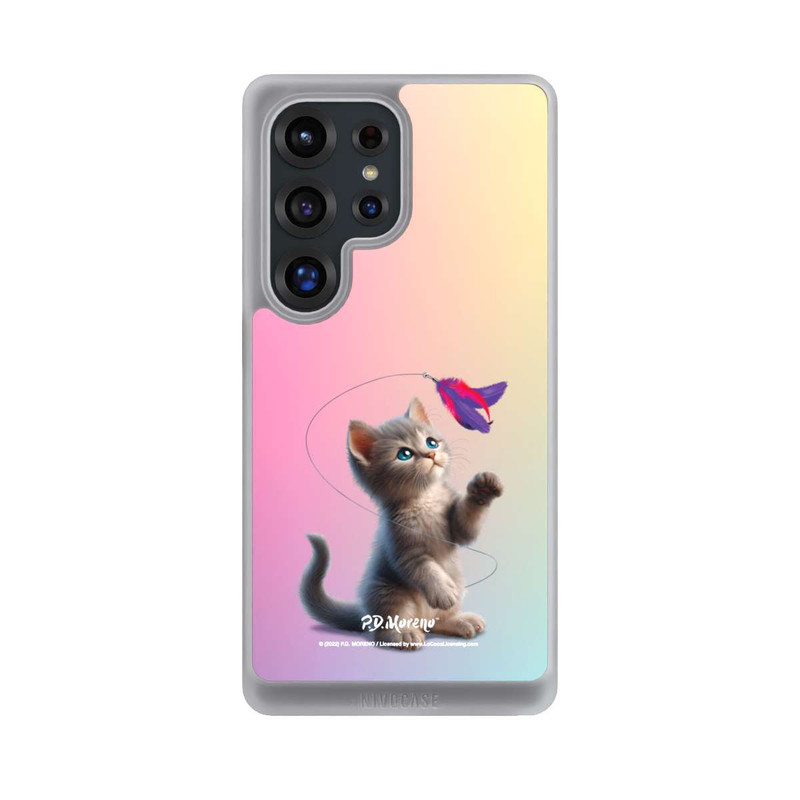 Galaxy S25 Ultra NIVOcore Playing Cat with Feather