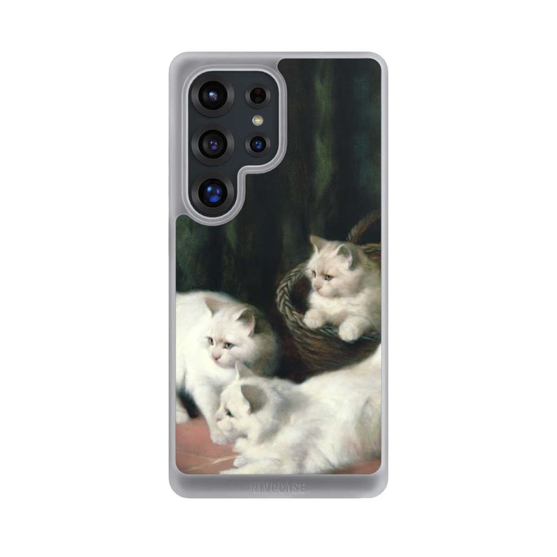 Galaxy S25 Ultra NIVOcore Three White Angora Kittens