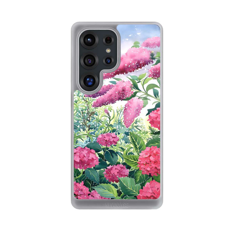 Galaxy S25 Ultra NIVOcore Garden Hydrangeas and Buddleia by Christopher Ryland