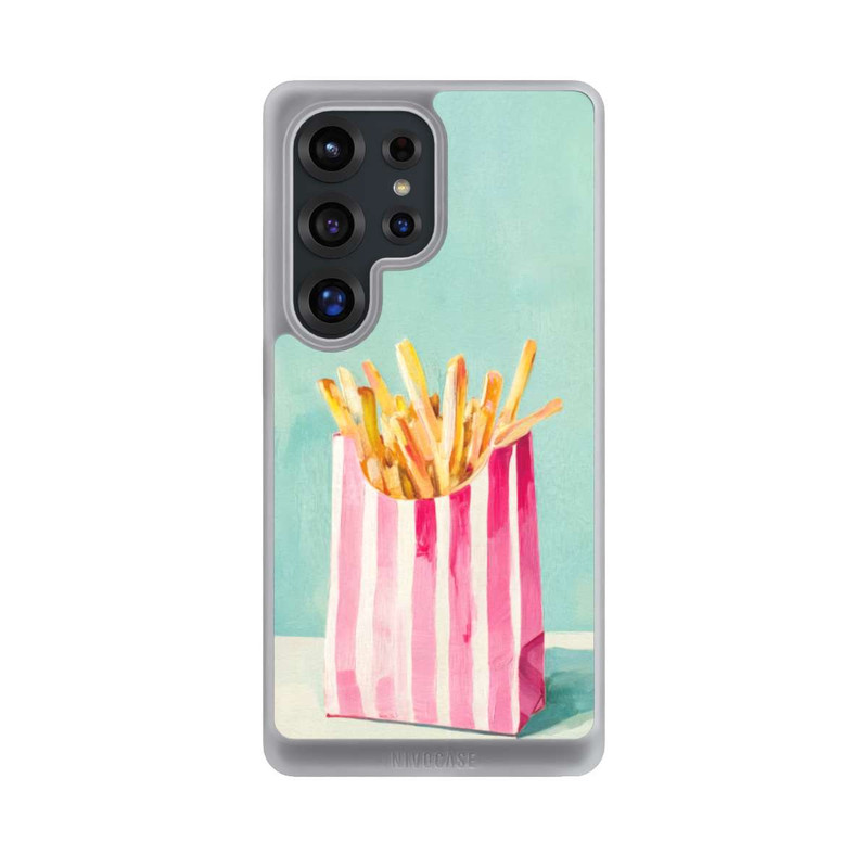 Galaxy S25 Ultra NIVOcore Retro Pommes Blau Watercolor