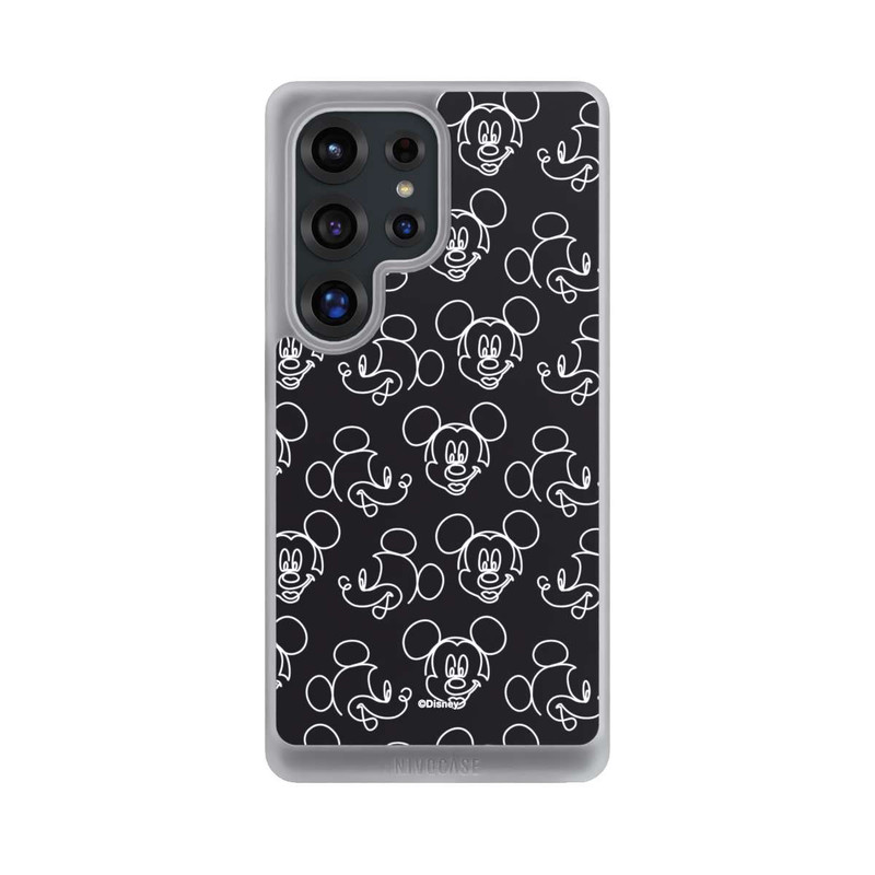 Galaxy S25 Ultra NIVOcore Disney Mickey Faces Black Line Art Pattern