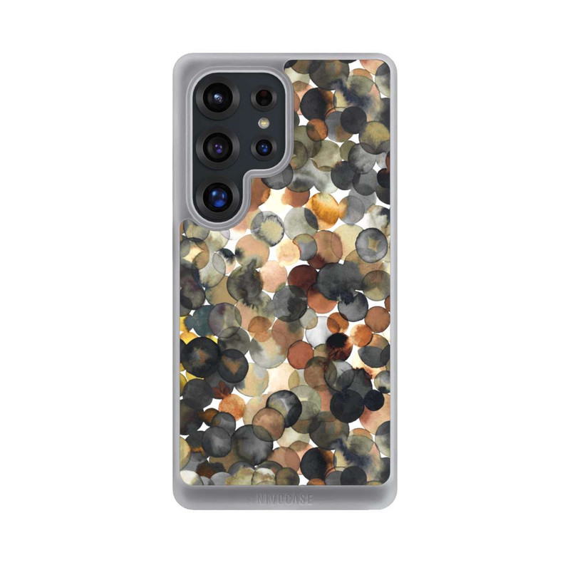 Galaxy S25 Ultra NIVOcore Watercolor Dots Brown Pattern