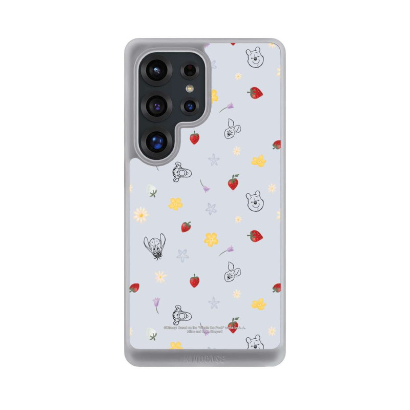 Galaxy S25 Ultra NIVOcore Winnie Puuh und Freunde Erdbeer Muster Blau