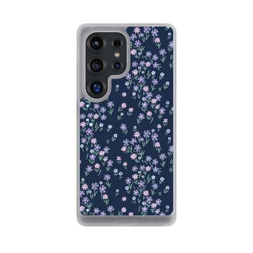 Samsung Galaxy S25 Ultra NIVOcore Thème Floral Bleu Foncé