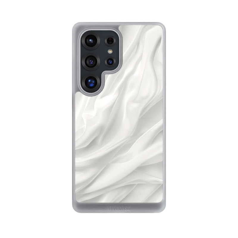 Galaxy S25 Ultra NIVOcore Weiße Seidenmatte Textur mit KI